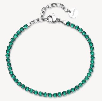 Brosway Orecchini A Cerchio Desideri - Acciaio 316L Con Zirconi Azzurri, BEIE020