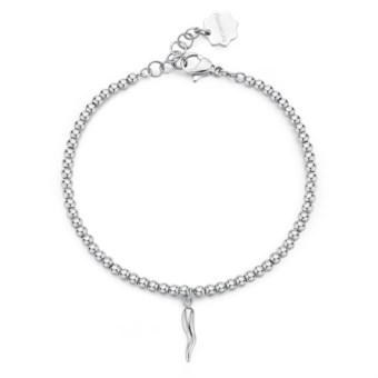 Brosway Bracciale Donna In Acciaio 316L E Cristalli - Collezione Chakra Con Scritta Mom, Cuore E Infinito - BHKB203