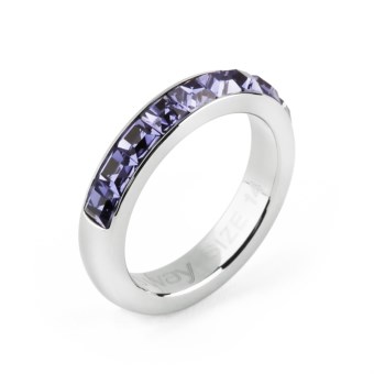 Brosway Anello Donna Tring In Acciaio 316L Con Cristalli Blu Montana | Gioiello Ipoallergenico | Taglia 22 - BTGC48