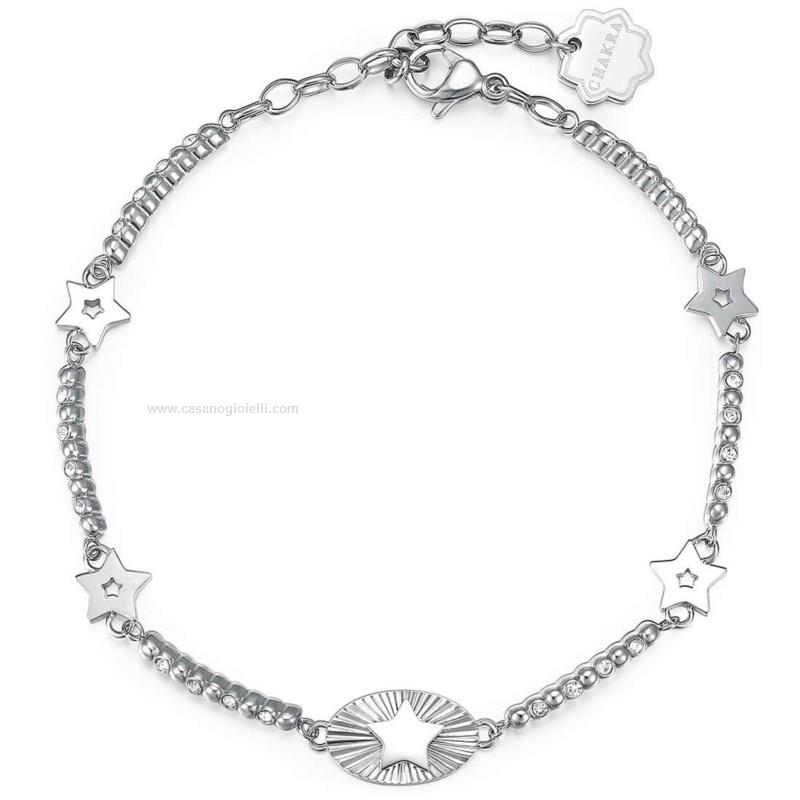 Brosway Bracciale Rigido Chakra Con Stelle E Cristalli - Acciaio 316L - BHKB025