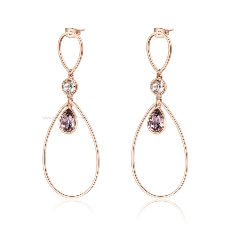 Brosway Orecchini Pendenti Donna Infinito In Acciaio 316L Oro 14K - Collezione RIBBON BBN28