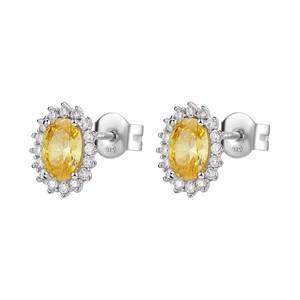 Laimons Orecchini A Pressione Donna – Argento Sterling 925 Con Zircone, Motivo Ancora, 9mm