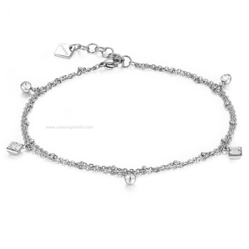 Brosway Bracciale Donna Juice In Acciaio E Cristalli Swarovski | BJU16 | Oro Rosa