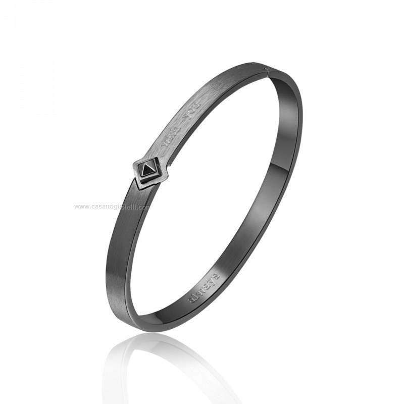 Brosway Bracciale Rigido With You - Acciaio 316L E Cristallo, Finitura Oro 14K, BWY12