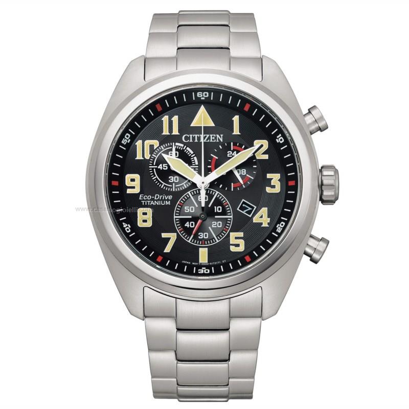Citizen Orologio Uomo Eco-Drive Titanio – Quadrante Nero 42mm Carica Solare