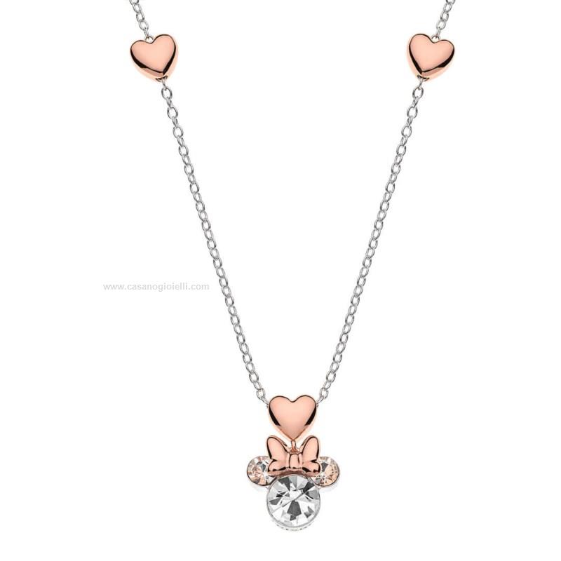 Collana Bambina DISNEY Necklace Ns00016trwl-157.cs Argento 925/°° Argento  rosato Argento 925°° Zirconi - Gioielleria Casano