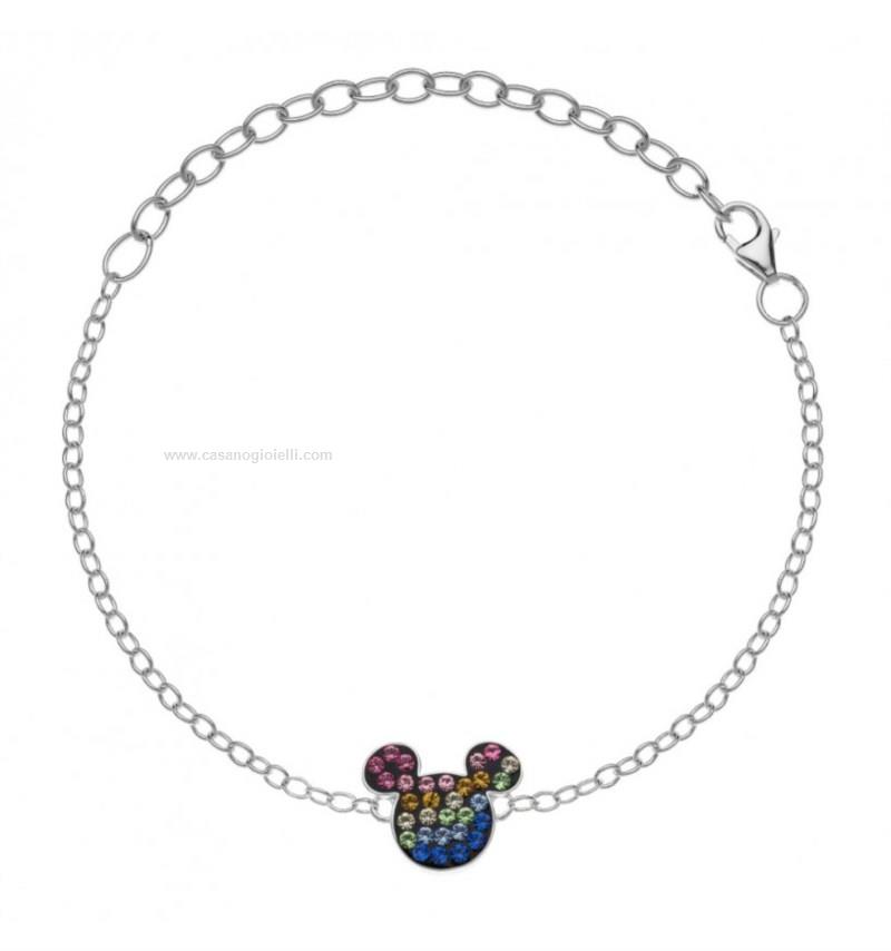 Bracciale Per Bambina In Argento Sterling 925 - Motivo Cuore Con Gatto E Margherite, Zirconi, Lunghezza Regolabile, Con Confezione Regalo