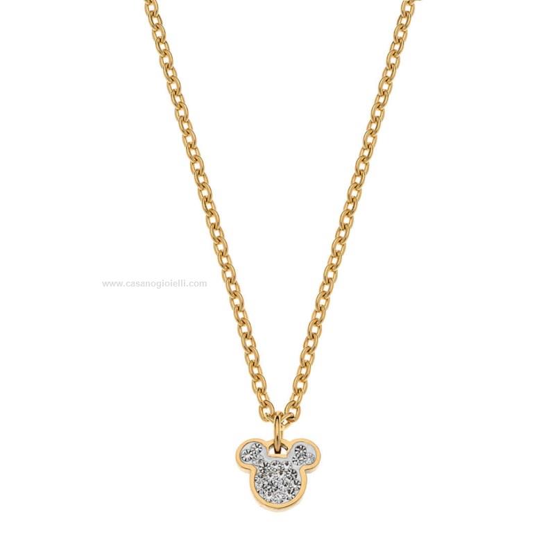 Collana Bambina DISNEY Necklace N600581yrwl-b.cs Acciaio Cristalli  swarovski Acciaio dorato Cristalli - Gioielleria Casano