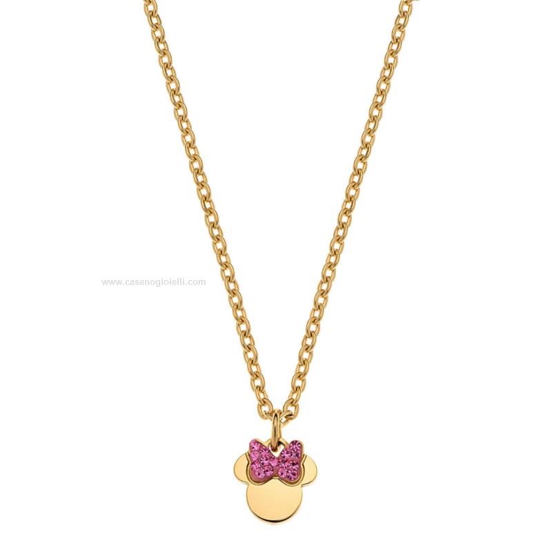 Collana Bambina DISNEY Necklace N600583yrpl-b. cs Acciaio Cristalli  swarovski Acciaio dorato Cristalli - Gioielleria Casano