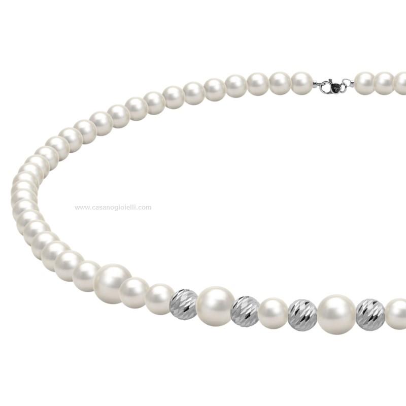 Collana Donna DONNA ORO Perle Dpcg8189 Oro 750°° Perle Oro bianco 750/°°  Perle - Gioielleria Casano