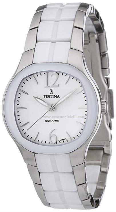 Orologio Quarzo Donna FESTINA Ceramica F16626/1 Solo tempo 30 mm Acciaio  Festa della mamma - Gioielleria Casano