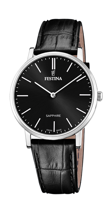 Festina Classic Steel F20044/4, Orologio Uomo Al Quarzo, Swiss Made, Acciaio Placcato Oro E Vetro Zaffiro, 10 ATM