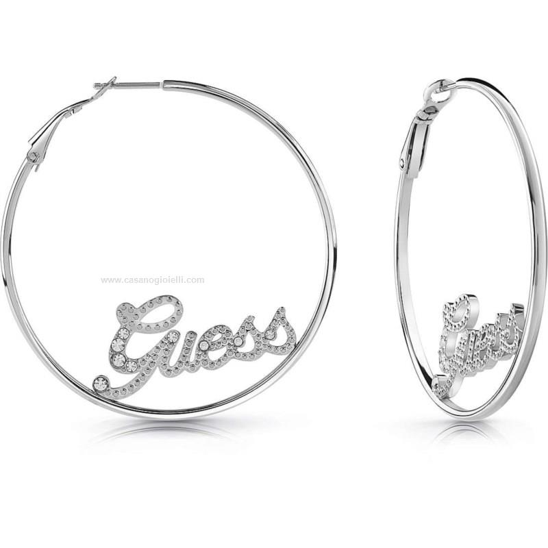 Orecchini Donna Guess Jewelry Triangolo Logo – Collezione Dream&Love In Acciaio, Chiusura A Pressione (UBE70125)