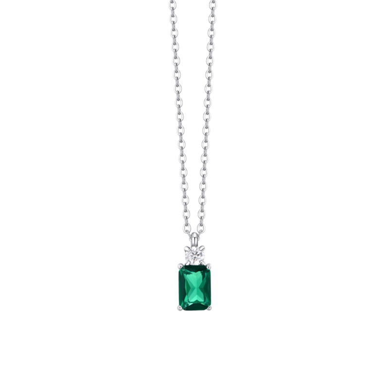 Bling Jewelry Collana Con Barra Orizzontale E Verticale In Zirconi Cubici – Argento Sterling 925 Placcato Rodio, Gioiello Moderno Ipoallergenico Per Donna