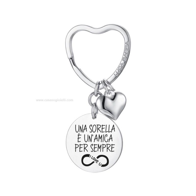 Accessorio Portachiavi Donna Luca Barra Portachiavi Pk287 Smalto Acciaio -  Gioielleria Casano